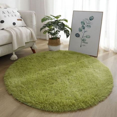 Tapis De Bain - Ronde 40 Cm - Antidérapant En Caoutchouc - Polaire Corail Et Éponge - Pour Salle De Bain Chambre Salon - 1 Pièce (1/5)