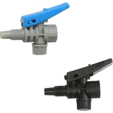 Lot de 2 poignées pulvérisateur à gâchette pour tuyau d'arrosage jardin, contrôleur, interrupteur dos, pulvérisateurs, accessoires jardinage en plein air, nettoyage (gris-bleu + noir) Gris-bleu Noir - (1/5)