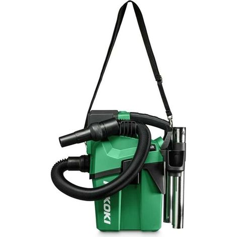 Hikoki – Aspirateur à eau sans fil 18V – Puissance d'aspiration 18V – Capacité réservoir 3,5L – Pour chantiers humides et poussières fines