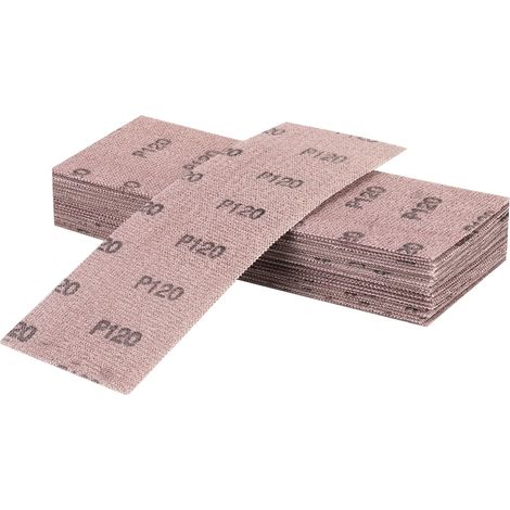 Filet Bande Abrasive 80 X 230mm, 25 Pièces Grille Abrasive Avec Grain P120, Pour Ponçage Manuel, Ponceuse Orbitale Et Bloc De Ponçage Manuel (1/5)