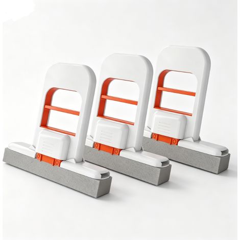 3 Mini Balai Multifonction – Rétractable, Utilisation Humide et sèche, Convient pour la Cuisine, Le Salon, la Salle de Bain, la vitre de Voiture, idéal pour Le Nettoyage de la Maison, Outil de (1/5)