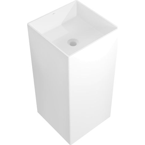 Mexen Xola-1 lavabo independiente de conglomerado 40 x 40 cm, blanco mate - 26594000 (1/5)