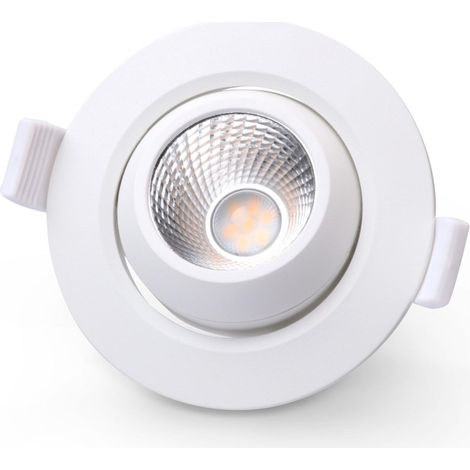 LED Einbaustrahler + Reflektor 5W Ø85mm 40° IP20 - Lichtfarbe: Warmweiß 3000K (1/4)