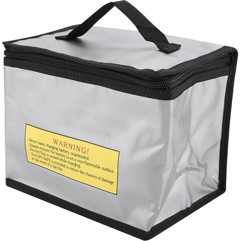 Sac de sécurité antidéflagrant pour batterie au lithium avec poignée à fermeture éclair (1/5)