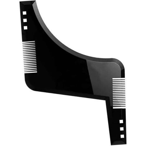 Peigne Barbe,Peigne Pochoir Barbe Homme,Beard Shaping Template  & Comb,Barber Tools Pochoir à Barbe,Accessoire de Guide de Rasage pour Contour Barbe (1/4)