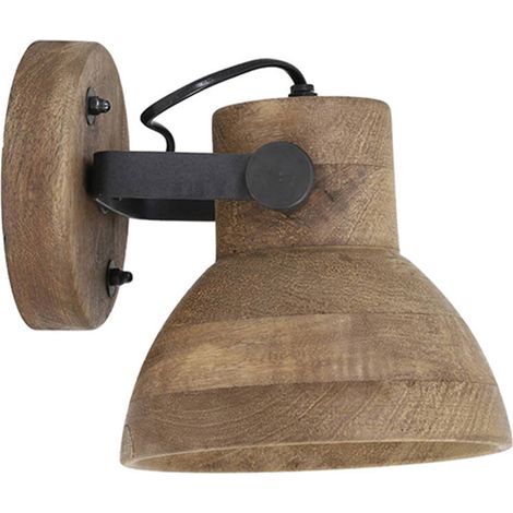 Light & Living - wandleuchte - Ilanio - braun - holz -