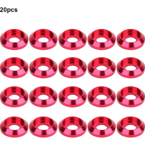 rondelle de blocage-20 Washers pour Vis à tête Hexagonale M3 en Aluminium 6061 Anodisé Rose Vibrant – Accessoires de Fixation (20PCS) (1/5)