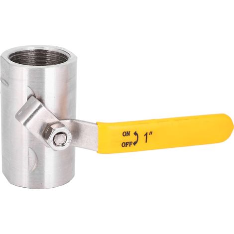 Vanne à bille large filetée, entièrement en acier inoxydable 201, accessoire industriel (DN25 1 pouce) (1/5)