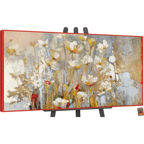 Gemälde Frühlingsduft Rahmen Rot 100x50 cm (1/5)