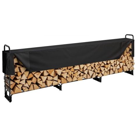 Range Bûches Extérieur 386x36x117 cm Abri Bois de Chauffage avec (1/5)