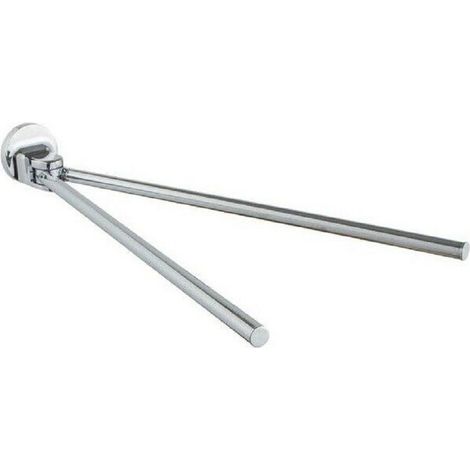 Cleafe - Porta Asciugamani Asciugamano A 2 Bracci Da Parete Bagno Acciaio Cromato 79814 -