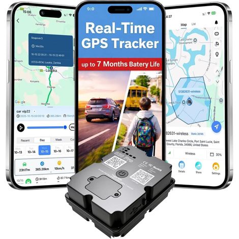Traceur GPS Power Finder – Traceur de voiture jusqu'à 90 jours de vie de batterie, suivi GPS magnétique pour voitures, bateaux ou camions, dispositif de suivi pour véhicules avec localisation (1/5)