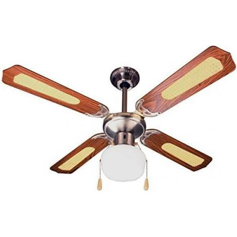 Zephir ventilatore da soffitto diametro 107 in legno con luce zfs9107m