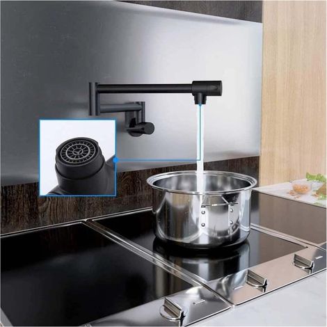 Robinet de Remplissage de Pot Robinet Mural Pliant brossé Robinet Pliant (Color : Yahei, Size : 0) (1/5)