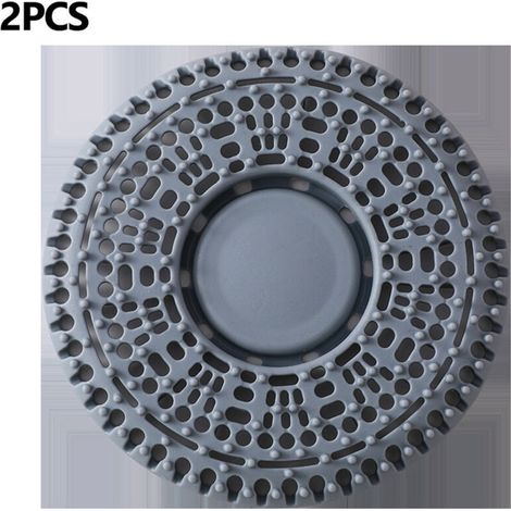 Attrape-cheveux pour canalisation de douche, lot de 2 protecteurs de canalisation en silicone de qualité supérieure et couvercle de canalisation de douche pour canalisations régulières dans les douche (1/4)