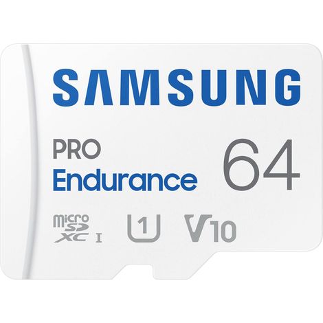 PRO Endurance microSDXC UHS-I U3 Carte mémoire, 64 Go, Vitesse de lecture jusqu'à 100 Mo/s, avec adaptateur, MB-MJ64KA (1/5)