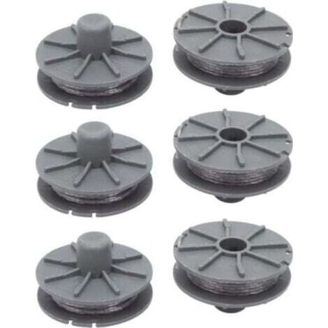 5307-20 Bobine de fil de rechange 6 Pices pour Gardena Coupe-bordure - Diamtre : 1,6 mm - 6,1 m - Pour type 9805, 9806, 9807, 9808, 9809, 9827, 8846, 8847, 8848, 9870, 9872, 9874