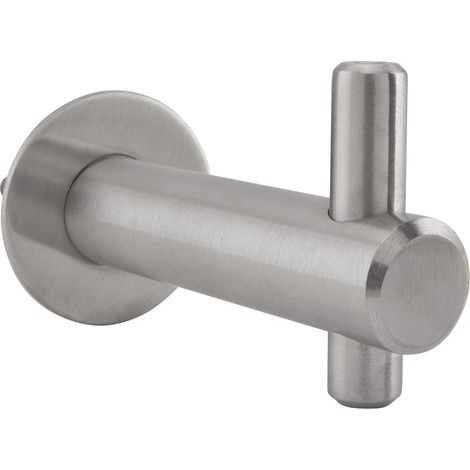 Mantelhaken Inti mit Platte ø 30 mm, Tiefe 62 mm, Edelstahl gebürstet
