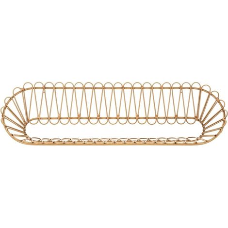 Wandregal aus Metall und Rattan im Boho-Chic-Stil Panama