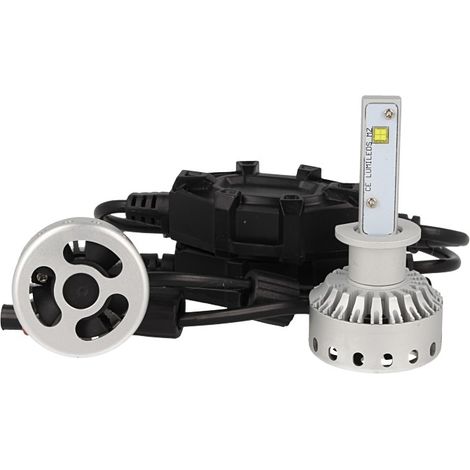 Kit Full Led Canbus H1 40W 5000 Lumens Dissipazione Con Ventilatore 12V 24V 2 Smd Philips MZ Attacco Smontabile Fuoco Regolabile (1/3)