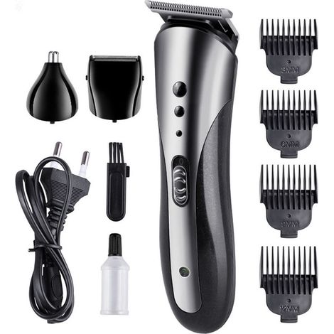 Rasoir, tondeuse à cheveux, tondeuse à poils de nez, ensemble multifonctionnel pour hommes, tondeuse à cheveux lavable, coupe de cheveux à domicile (1/3)