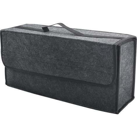 Organisateur de coffre pliable en feutre avec couvercle, antidérapant, 50cm