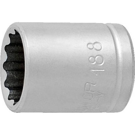 Unior Douille 12 pans chrome 1/4 pouce 32 mm (1/2)