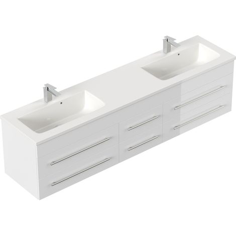 Badmöbel Colossos 200 SoftClose weiss hochglanz