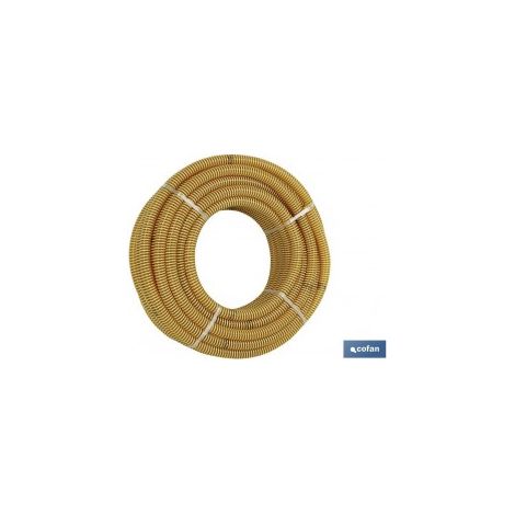 Rouleau de tube d'aspiration spiral jaune Ø35mm 25m