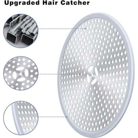 Filtre de douche anti-cheveux - - Acier inoxydable 304 - Silicone - Facile à nettoyer - Conception en maille (1/4)