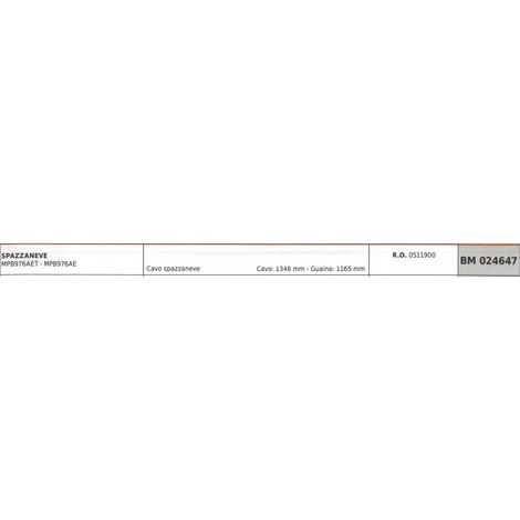 MAORI câble chasse-neige MPB976AET MPB976AE câble 1346mm gaine 1165mm