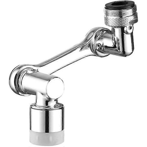 Rallonge de robinet, aérateur de robinet à bras robotisé rotatif à 1080°, deux modes de débit d'eau, bras robotisé pour le nettoyage. (1/5)