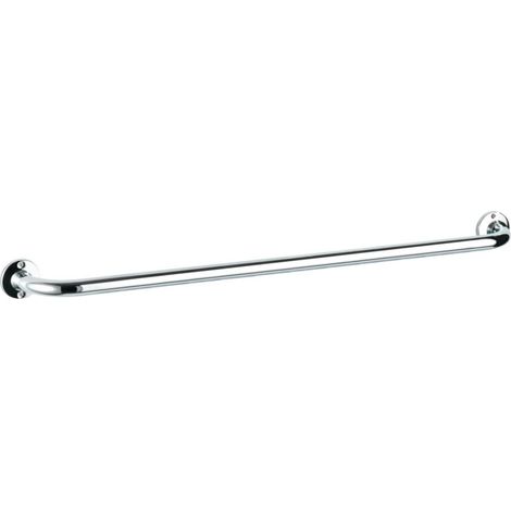 Barre porte-serviettes mural 80 cm en acier inoxydable brillant – Installation facile avec vis et chevilles – Design moderne pour salle de bain