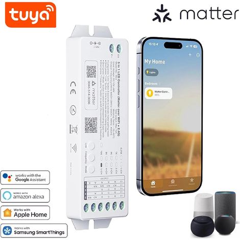 Tuya Controller LED Smart 5 in 1 Matter WiFi e RF 2.4GHz DC12-48V 15A (1/5)