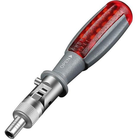 1pcs Rouge Tournevis Cliquet Avec Multi Embout Magntique, 10 En 1, Petite Poche Mini Tournevis, Convient Pour La Maison Et Accessoire Voiture In (1/5)