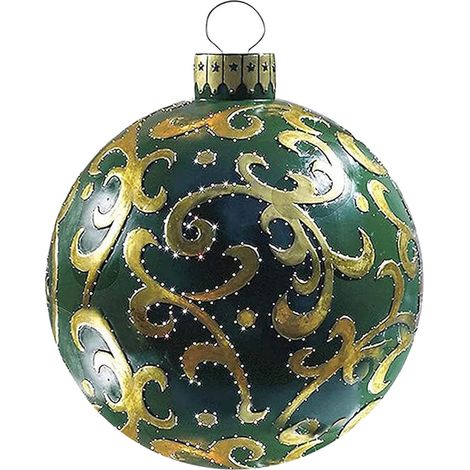 Boule De Noël Gonflable - Boule De Décoration Extérieure En Pvc 60 Cm Pour Jardin Cour Patio Et Fête De Noël - 1 Pièce (1/5)