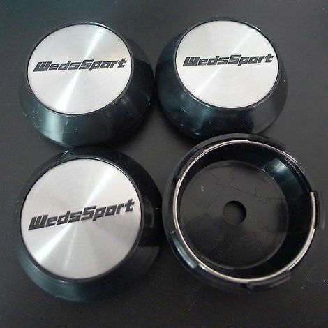 4 enjoliveurs de roue Wedssport 65 mm avec logo Weds Sport, accessoires de style automobile, B (1/5)