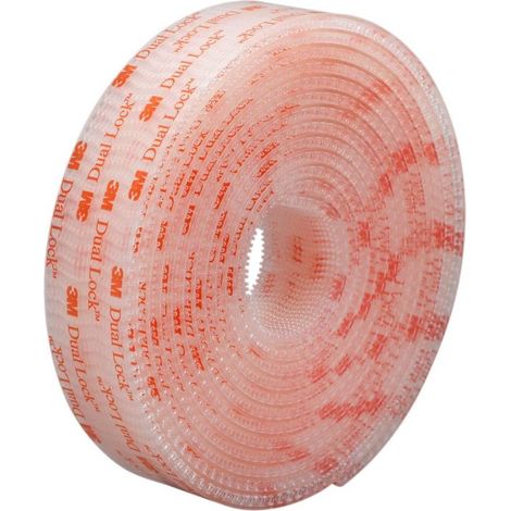 3M – Bande auto-agrippante à coller 1.25 m x 25 mm – Transparent – Fixation double Lock™ – Pour surfaces lisses et temporaires (1/5)
