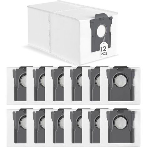 VUSZR 12er-Pack Staubsaugerbeutel für Dreame L10s Ultra Gen 2 / L10s Pro Ultra Heat / X30 L40 Ultra / X Bürsten- und Staubsaugerzubehör - AquaForge (1/5)