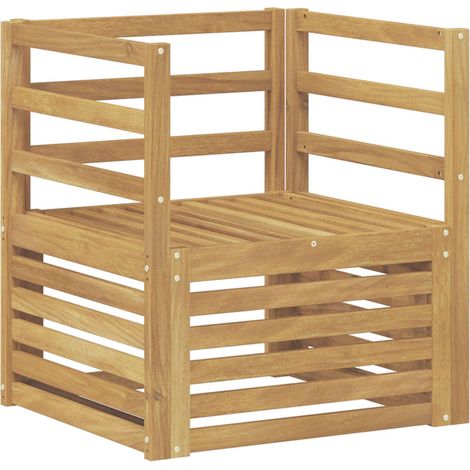 Divano da esterno Legno di Acacia Massello Bianco vidaXL