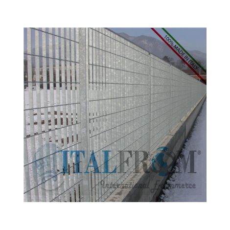 PANNELLO RECINZIONE MODULARE IN GRIGLIATO ZINCATO A CALDO CLASSIC- MAGLIA:mm69X132 - MISURA:mm1992x 930 h