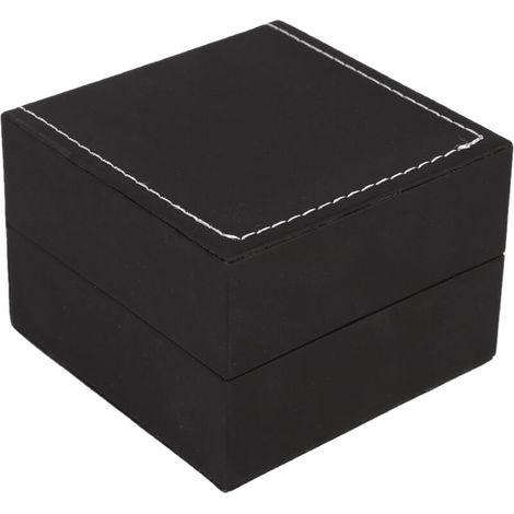 Vtizikl Boîte pour montre en cuir, 1 pièce New Black PU cuir présente affichage bracelet bracelet bijoux boîte de rangement