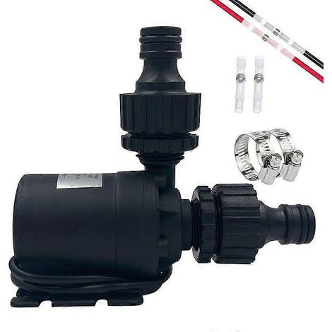 Pompe à eau 12 V, mini pompe à eau submersible à moteur sans balais 800 l/h 5 m, pompes à eau pour bassin, aquarium, fontaine solaire, circulation d'eau de piscine (1/5)