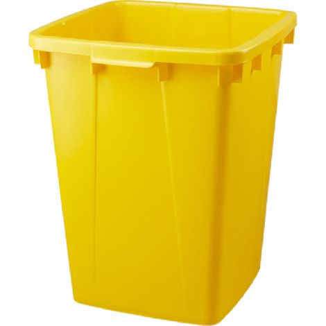 Poubelle de tri  JAUNE rectangulaire 90 litres sans couvercle