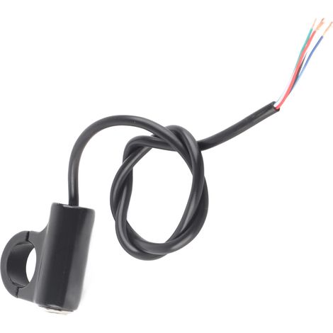 Interrupteur à bouton LED en alliage d'aluminium pour guidon de moto 22 mm (bouton à réarmement automatique de type A) (version à lumière bleue) (1/5)