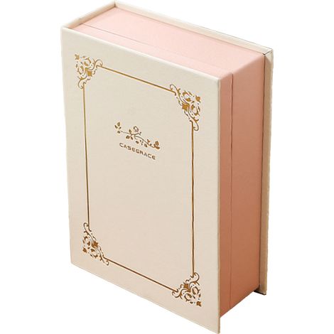 Boîte à bijoux en similicuir blanc grande capacité avec fermeture magnétique, rangement double face pour colliers et boucles d'oreilles, décorative pour la maison (1/5)