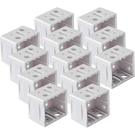 Lot de 12 supports de store de 2,5 cm (1 pouce), supports de fixation pour boîtier de store vertical, supports de rail supérieur pour stores de fenêtre (1/4)
