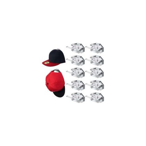 Ganchos autoadhesivos para sombreros, 10 piezas, perchero de pared para sombreros, gancho autoadhesivo para sombreros, expositor minimalista para sombreros, organizador de sombreros de pared, gancho p (1/4)
