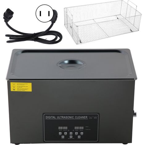 Nettoyeur ultrasonique 30L acier inoxydable, affichage numérique, machine de nettoyage industrielle YM-1030A, prise US 110V (1/5)