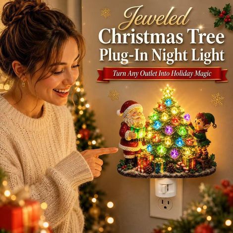Stylish and Creative Portable Christmas Tree Night Light - Christmas Tree Socket Night Light -